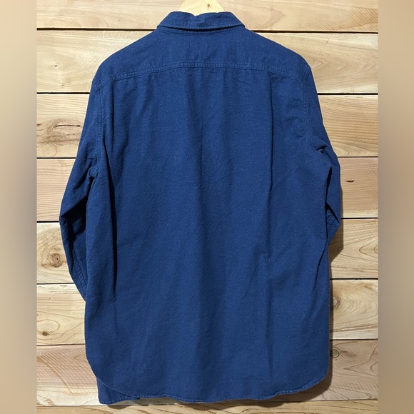 J. Crew Mercantile Flex flannel chamois Men’s button down suede patches - Picture 2 of 7